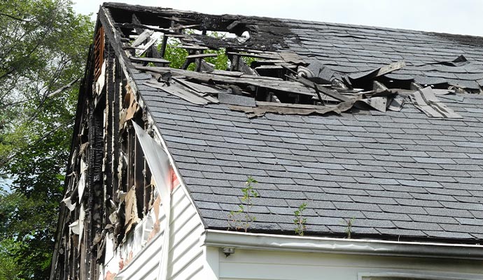 burned house fire damage restoration