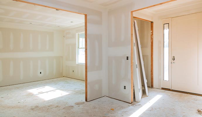 New home interior reconstruction service