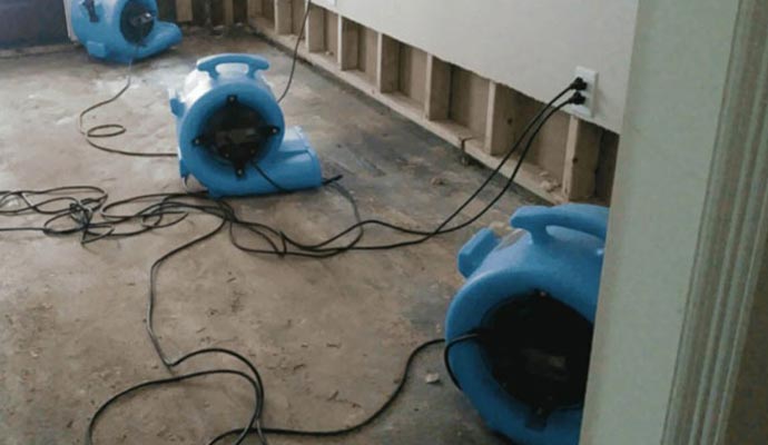 home water damage restoration by equipment
