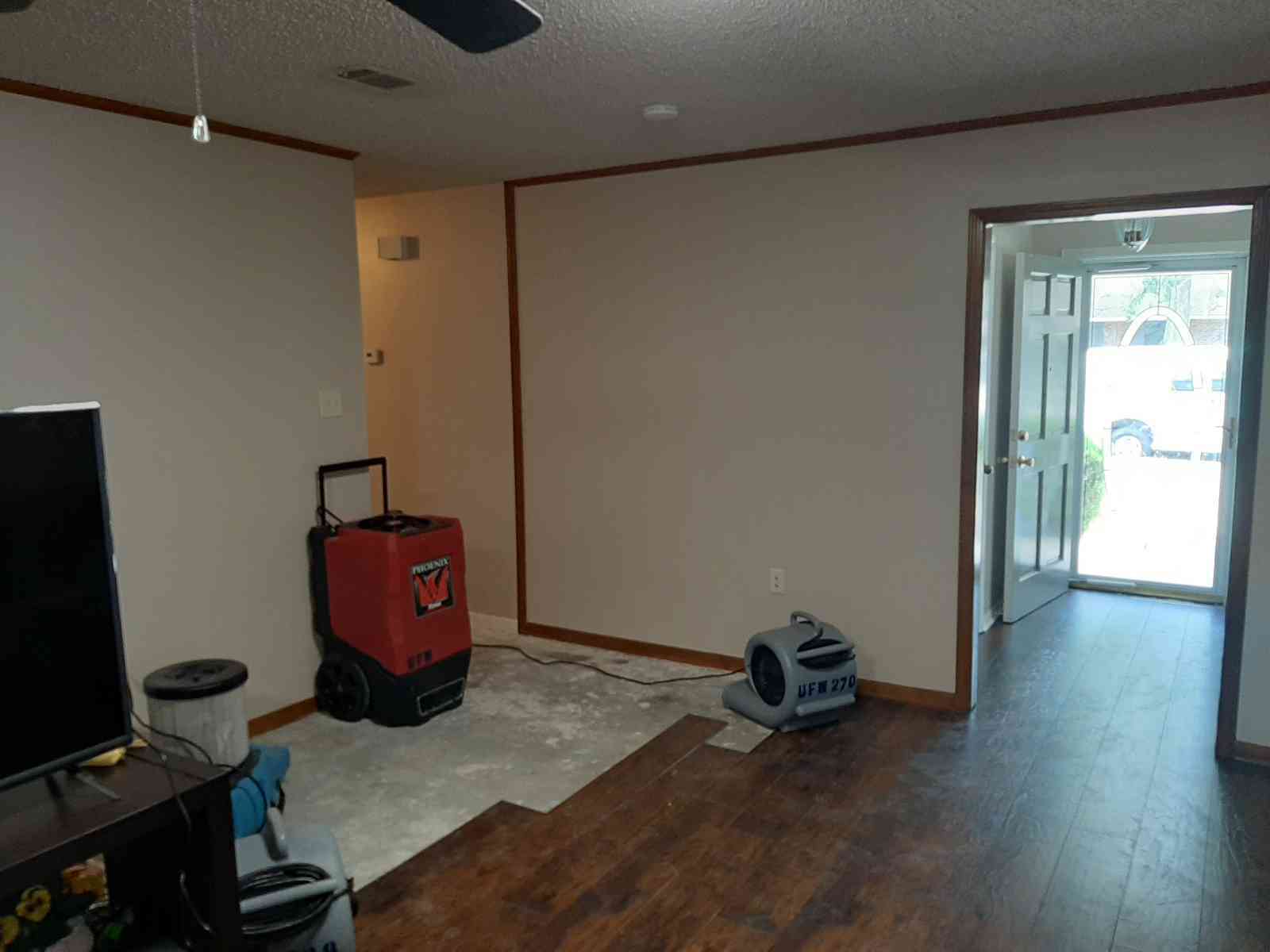 Living Room Water Damage Madisonville