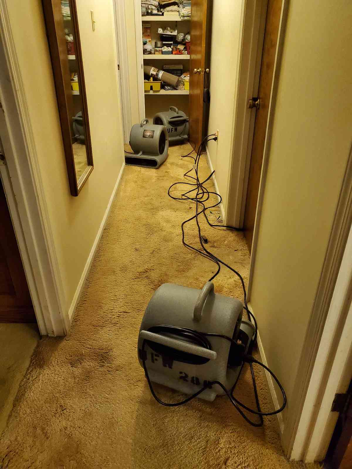 Hallway Water Damage Harvey