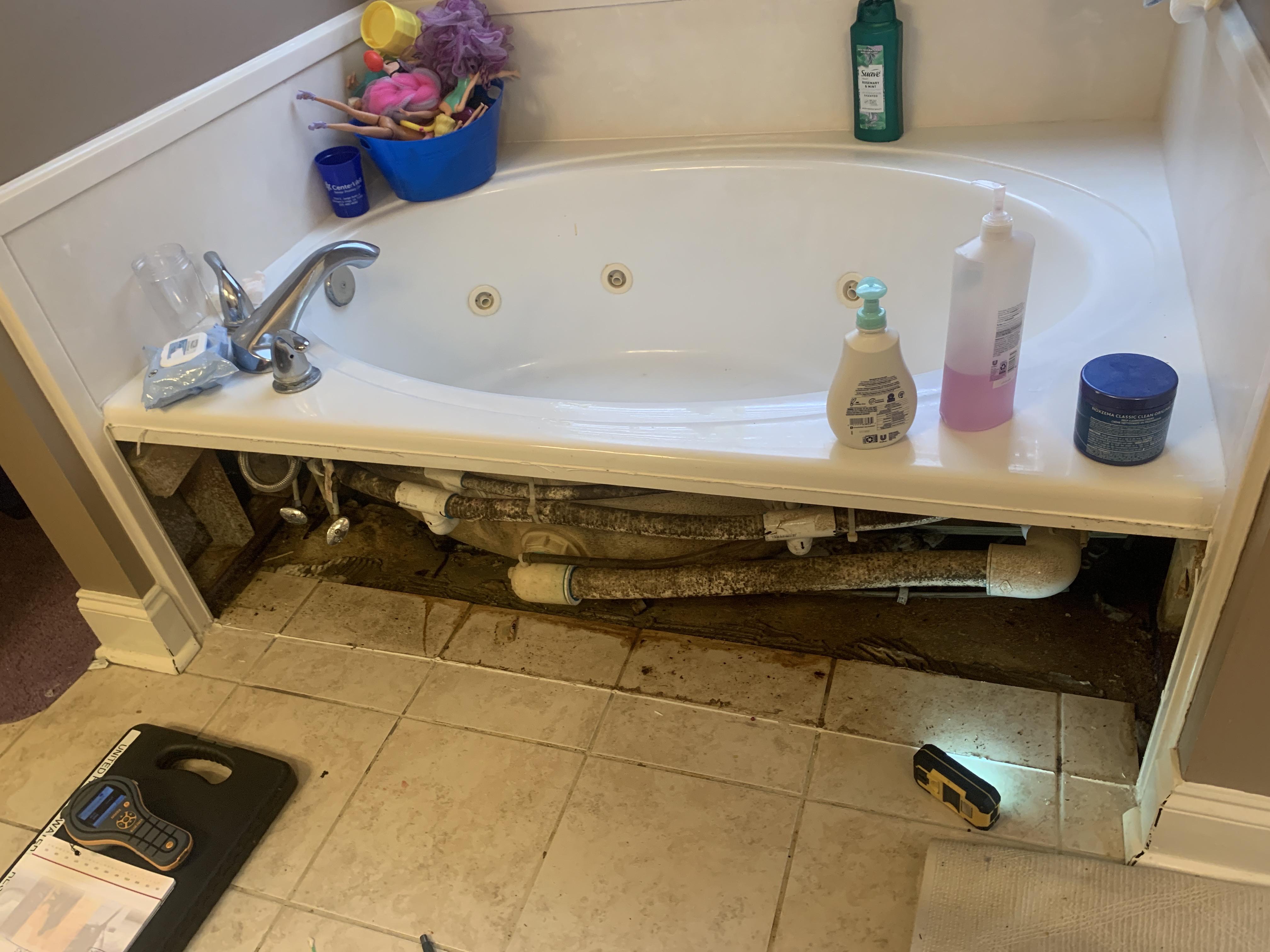 Master Bathroom Water Damage Denham Springs 4