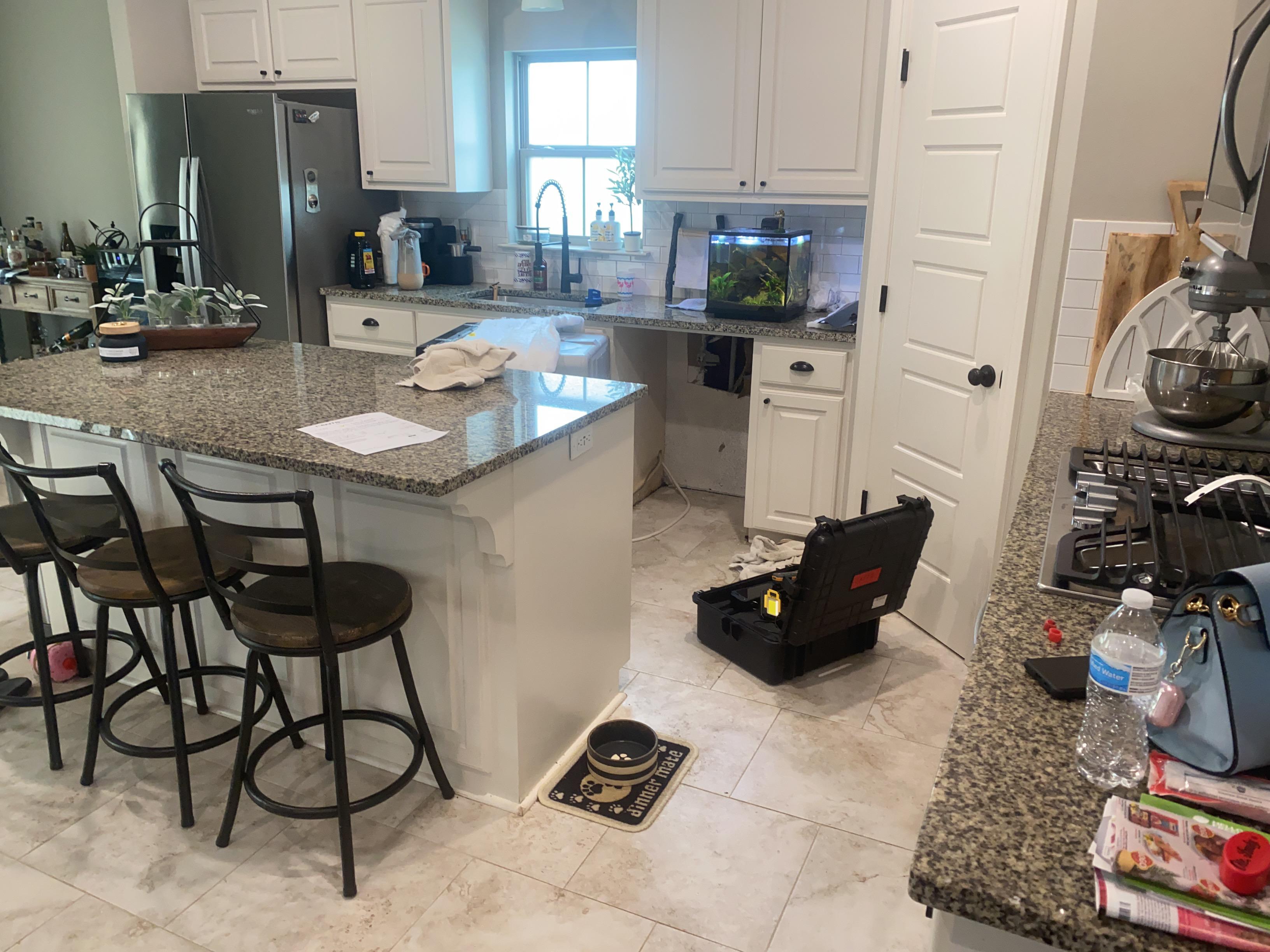 Brian L.-Kitchen Pipe Break- Denham Springs- Water Damage
