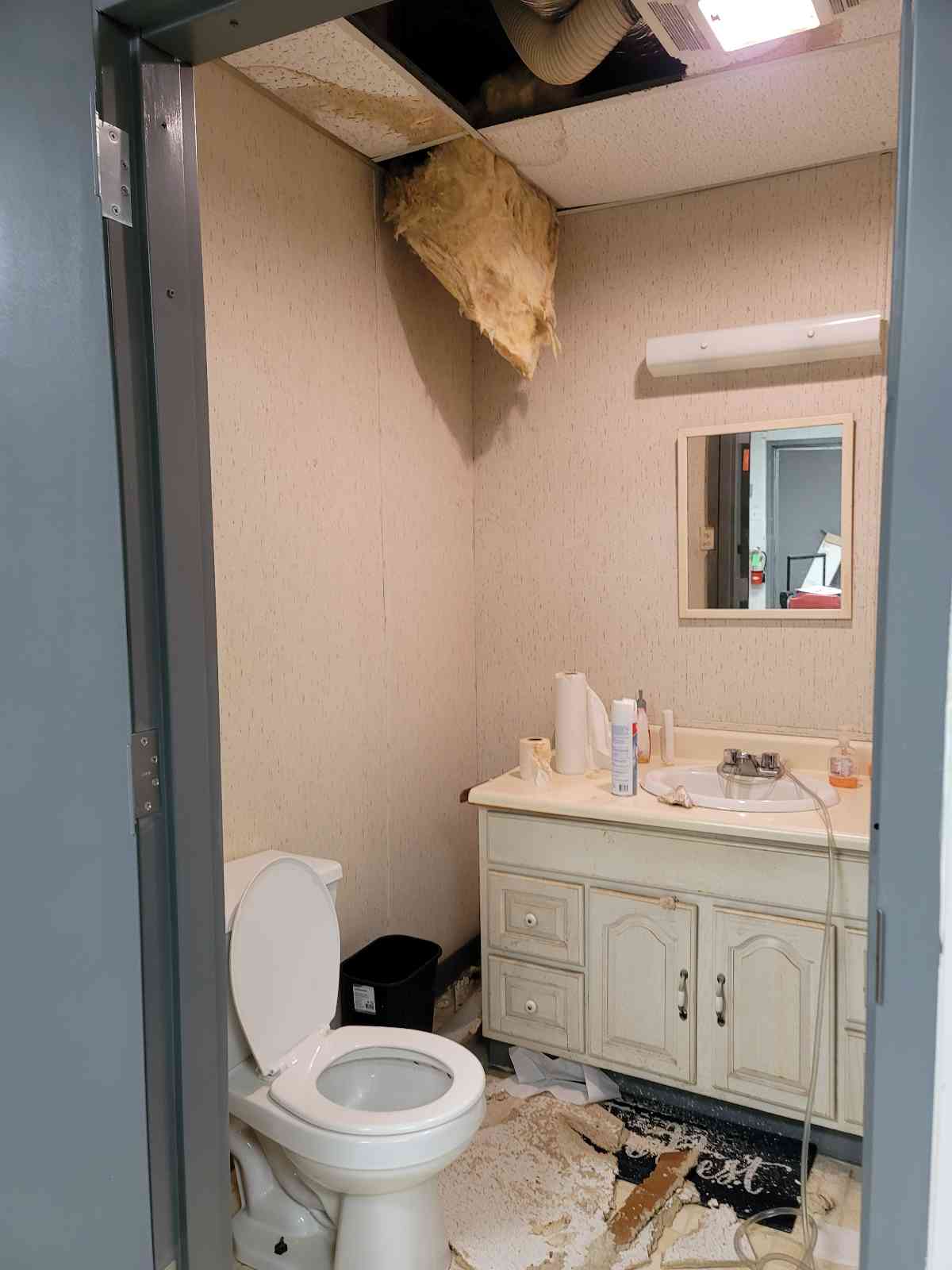 Bathroom Water Damage Lafayette 2