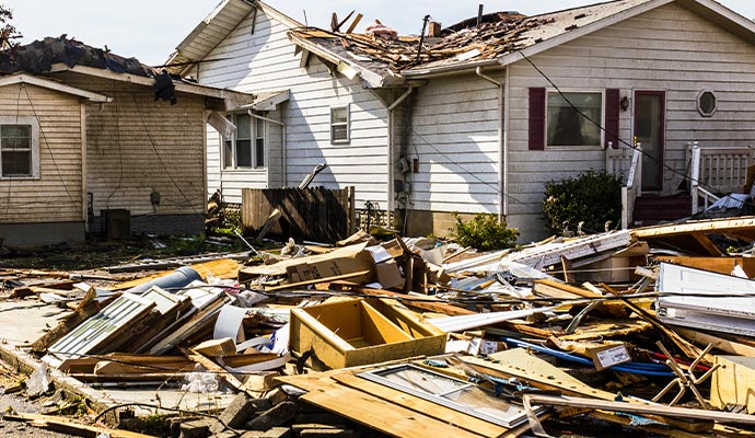 tornado damaged property