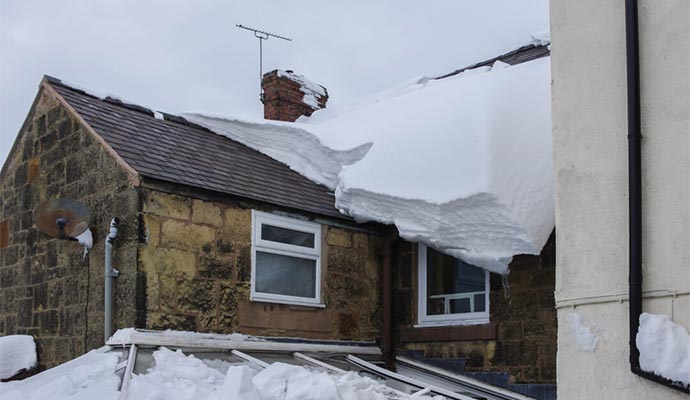 Winter Snow Damage Restoration